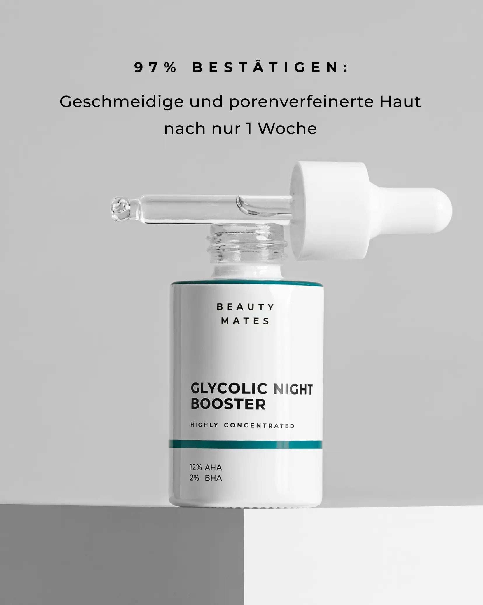 Beauty Mates Glycolic Night Booster - Geschmeidige und porenverfeinerte Haut nach 1 Woche Anwendung