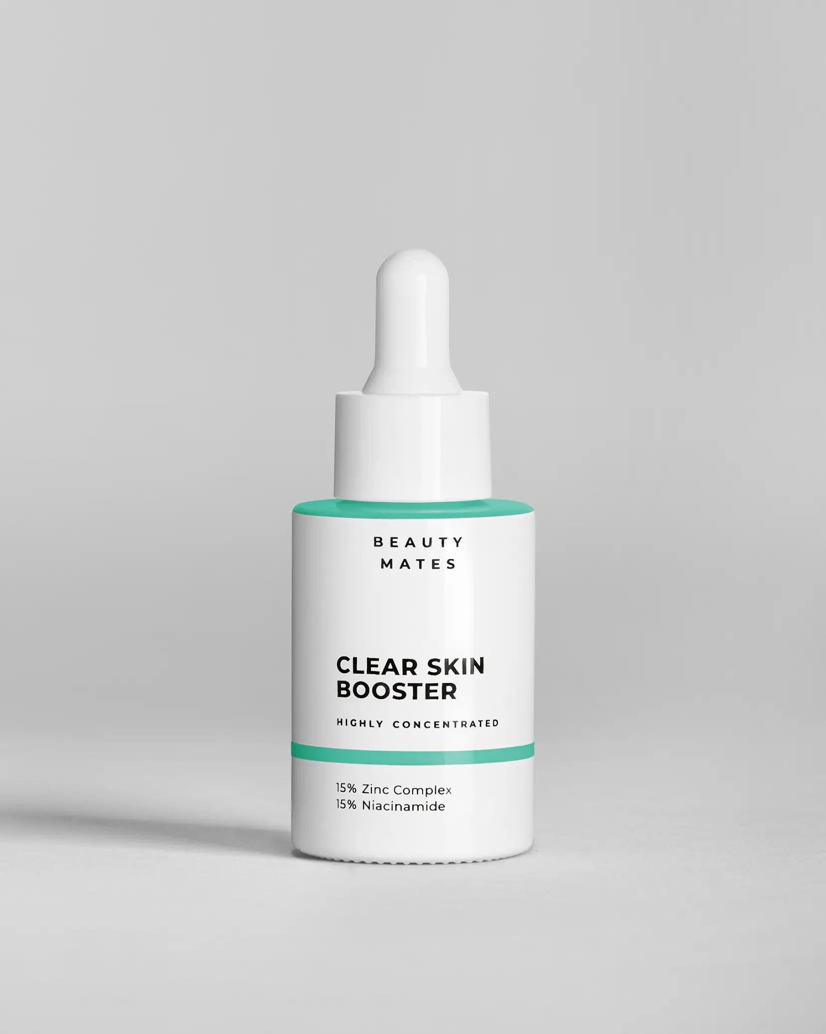 Beauty Mates Clear Skin Booster - Hochkonzentriertes Serum mit 15% Zinc Complex und 15% Niacinamide.