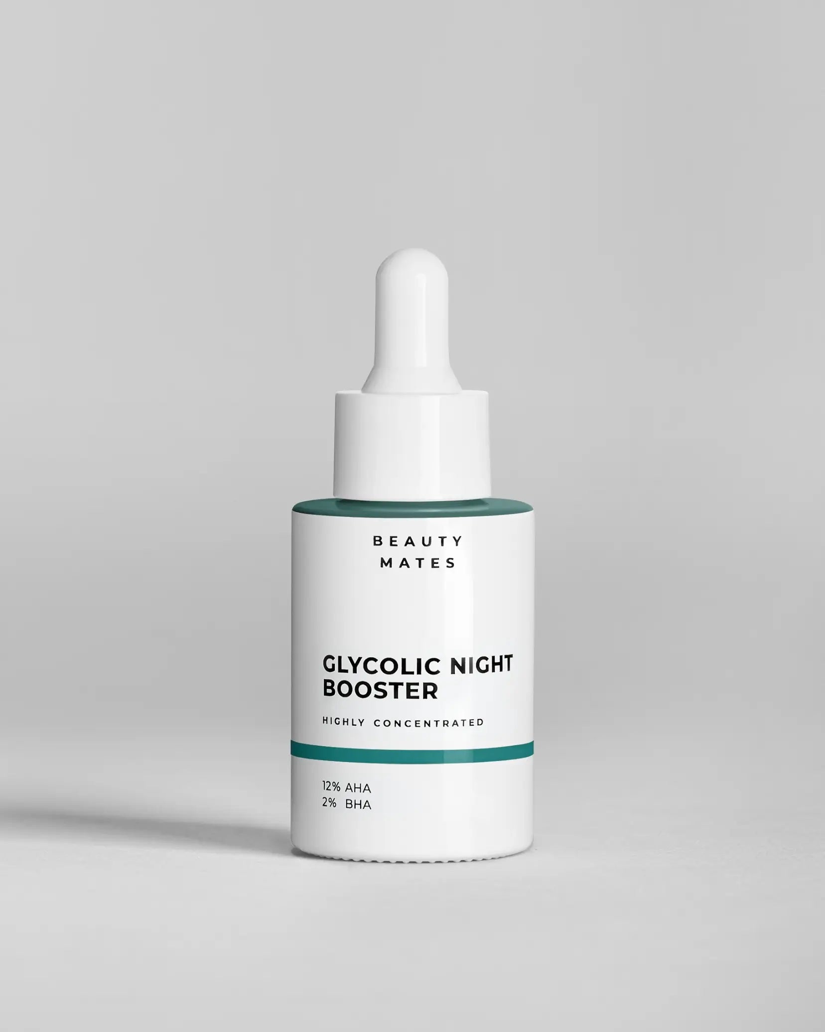 Beauty Mates Glycolic Night Booster - Hochkonzentriertes Nachtserum mit 12% AHA und 2% BHA