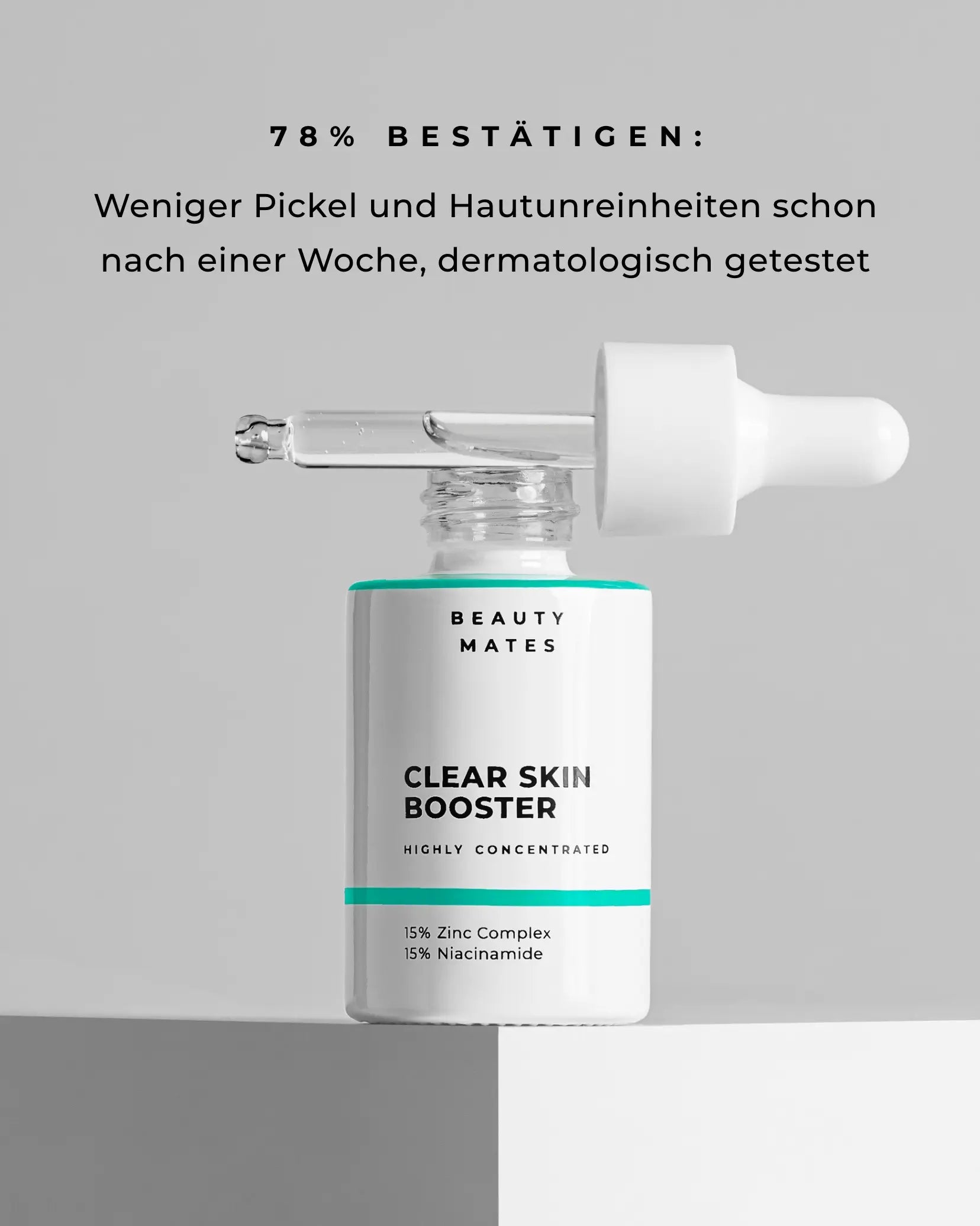 Beauty Mates Clear Skin Booster - 78% bestätigen weniger Pickel und Hautunreinheiten nach einer Woche