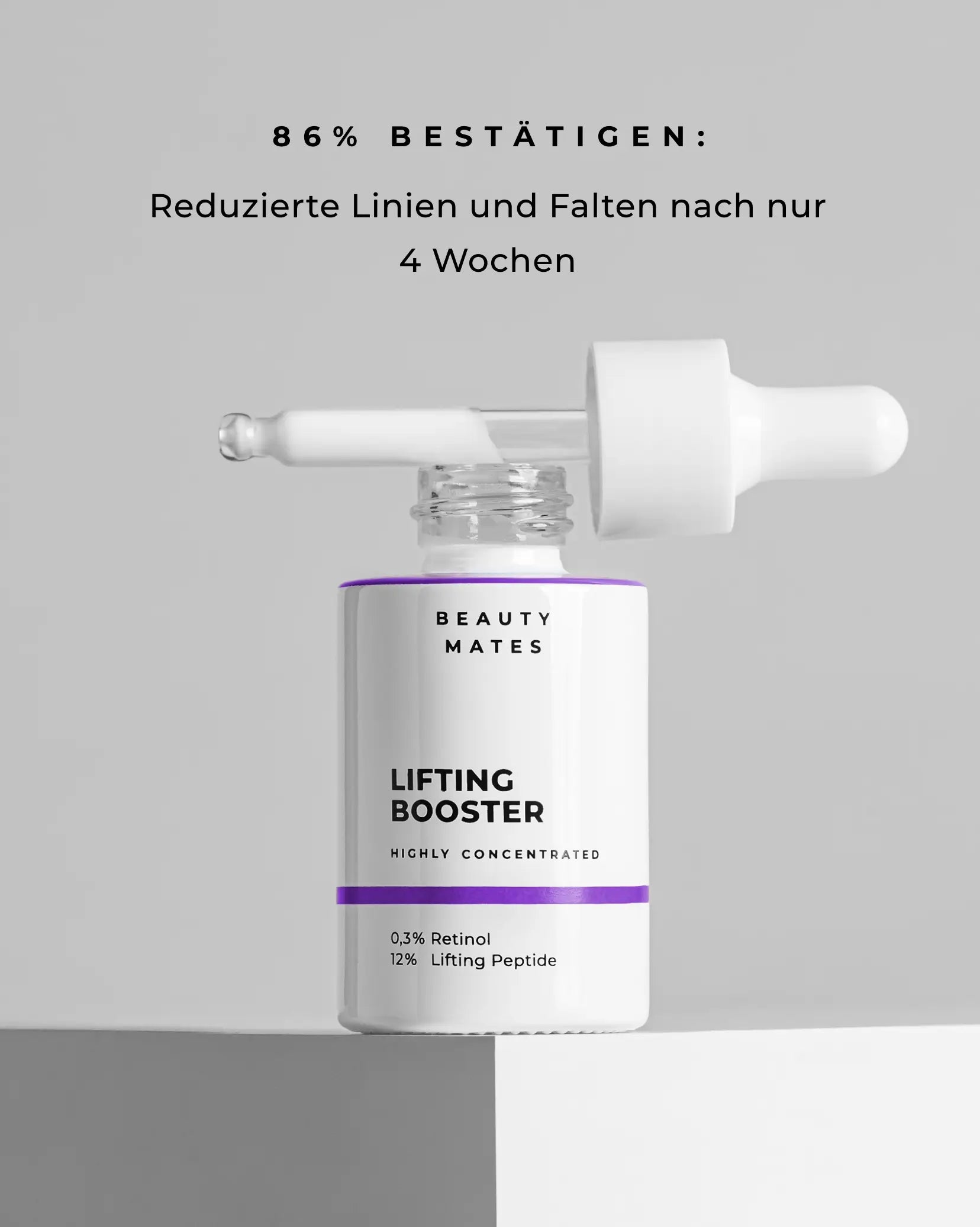 Beauty Mates Lifting Booster - Bestätigte Effekte, reduzierte Linien und Falten nach 4 Wochen